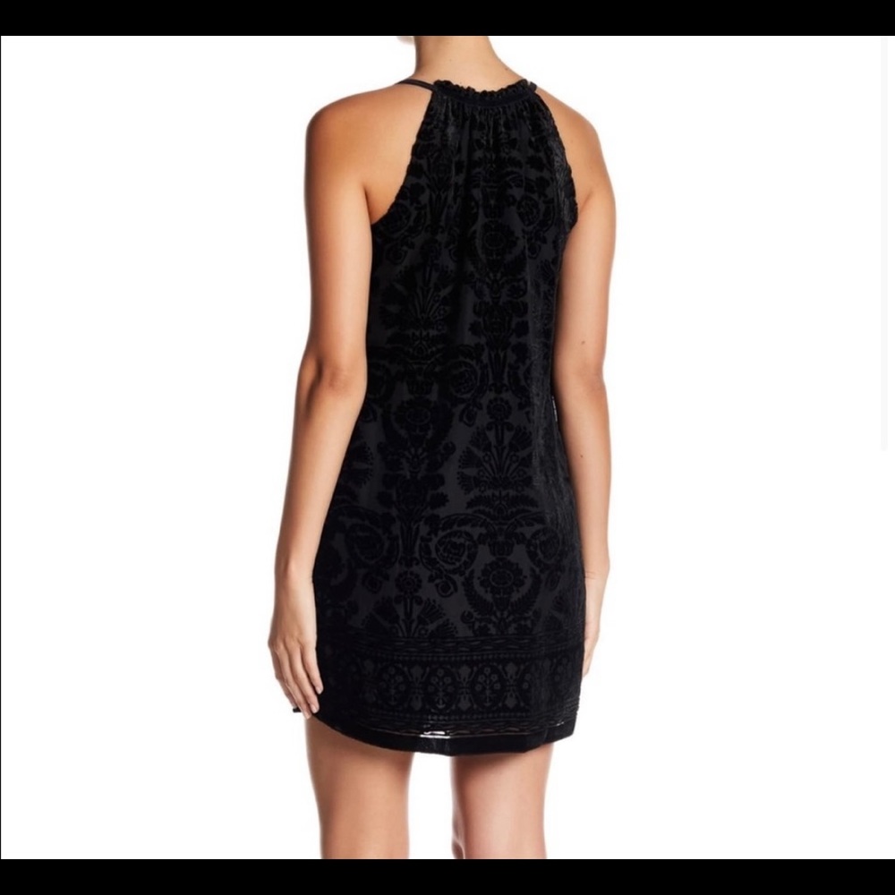 Max Studio Print Velvet Halter Dress NWT